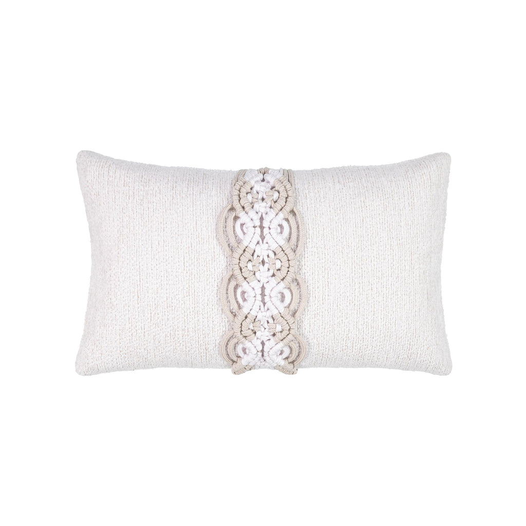 Elaine Smith Distinct Oyster White 12" x 20" Pillow