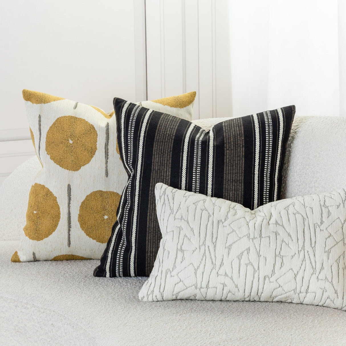 Elaine Smith Solstice Gold Gold 20"x20" Decorative Pillow