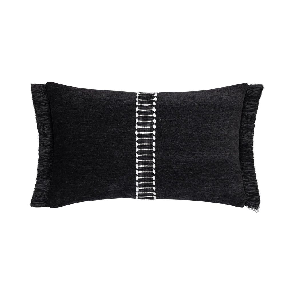 Elaine Smith Splendor Charcoal Black 12" x 20" Pillow