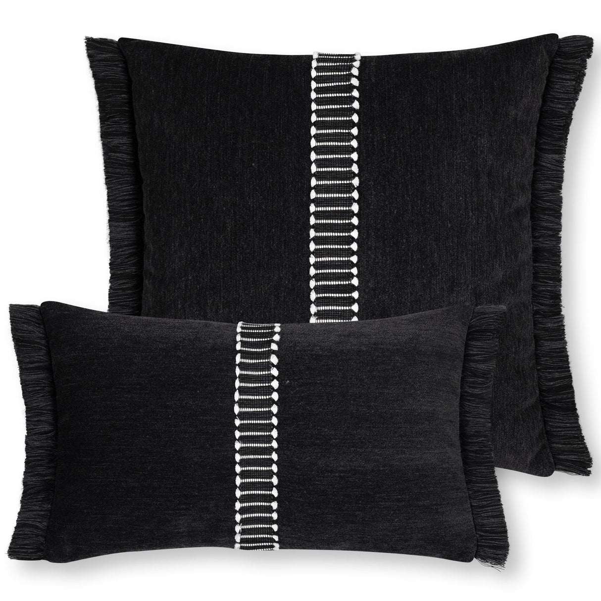 Elaine Smith Splendor Charcoal Black 12" x 20" Pillow