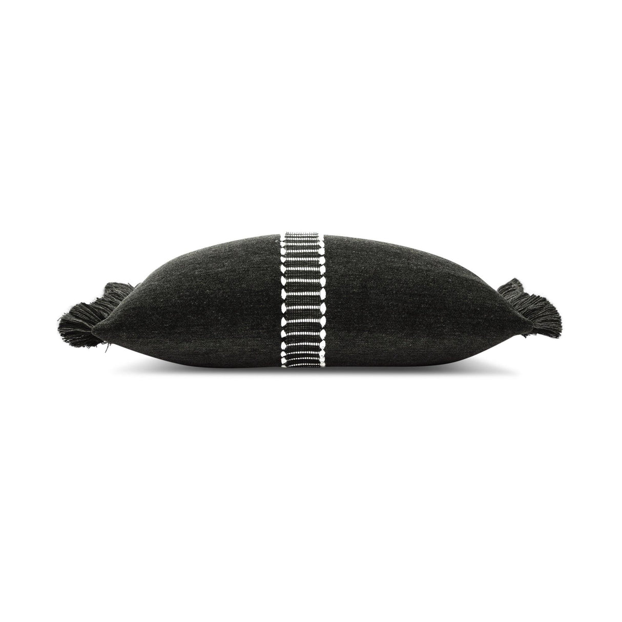 Elaine Smith Splendor Charcoal Black 12"x20" Decorative Pillow