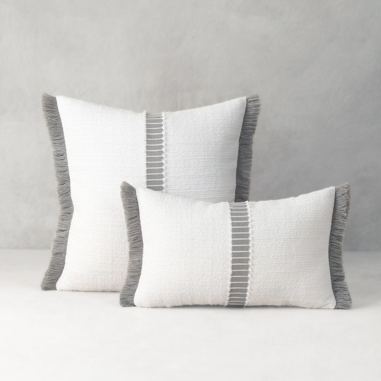 Elaine Smith Deluxe Cloud White 20"x20" Decorative Pillow