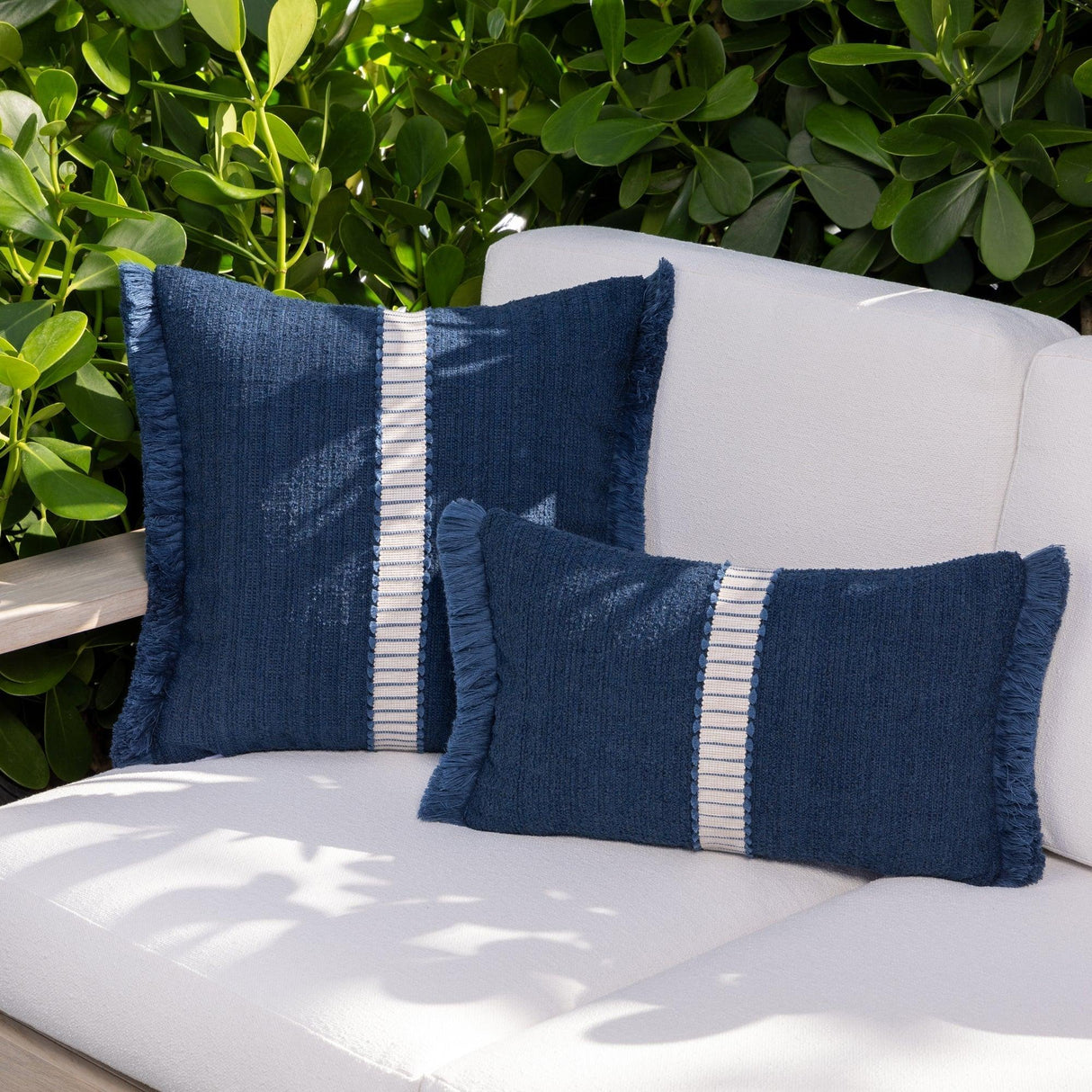 Elaine Smith Deluxe Indigo Deep Blue 20"x20" Decorative Pillow