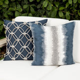 Elaine Smith Indigo Rope Deep Blue 20"x20" Decorative Pillow