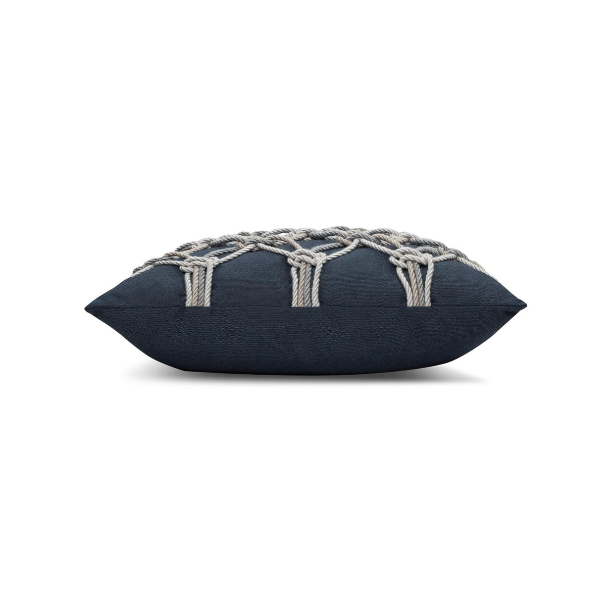 Elaine Smith Indigo Rope Deep Blue 20"x20" Decorative Pillow