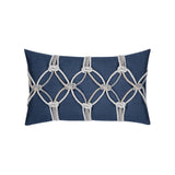 Elaine Smith Indigo Rope Blue 12" x 20" Pillow