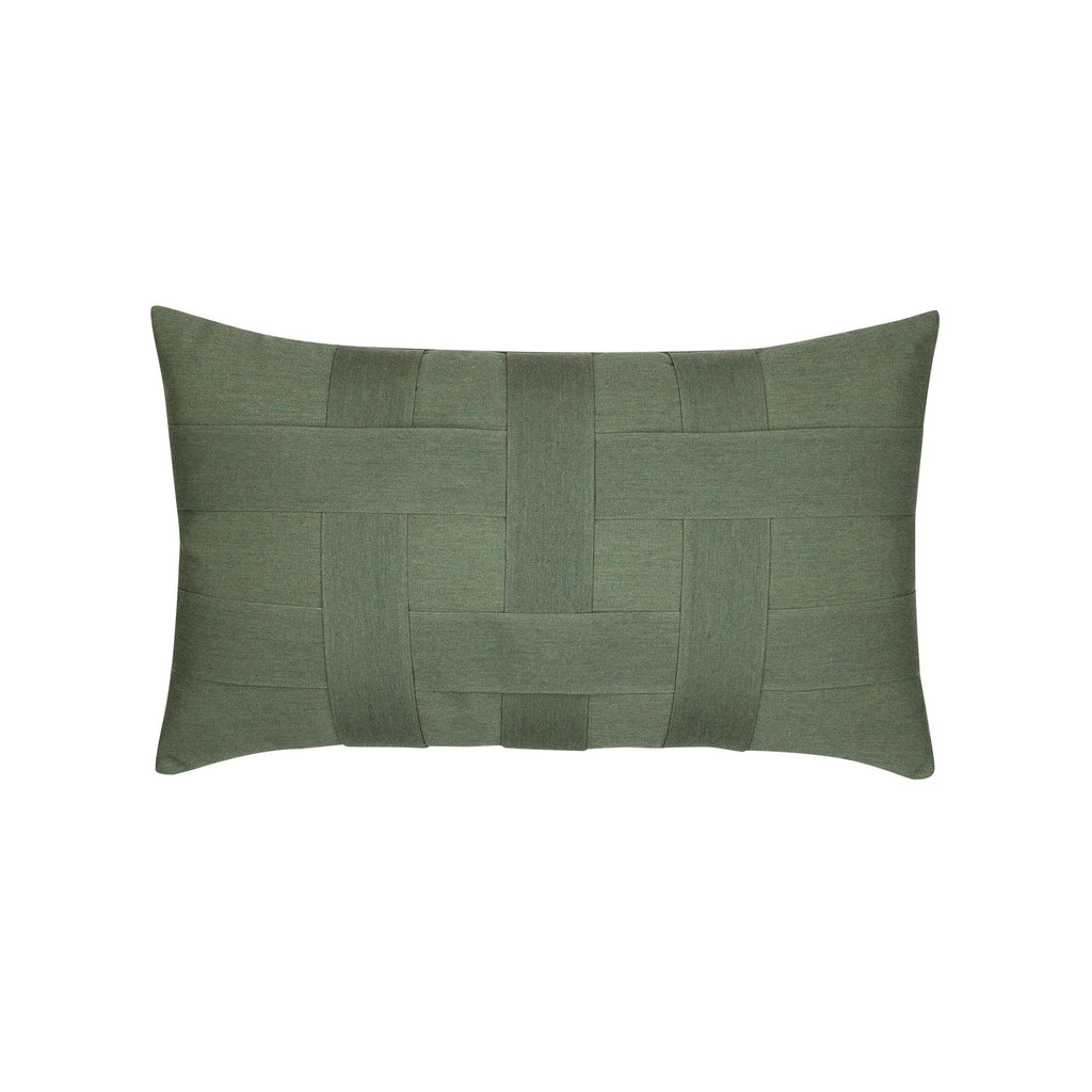 Elaine Smith Basketweave Fern Green 12" x 20" Pillow