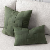 Elaine Smith Basketweave Fern Green 12"x20" Decorative Pillow