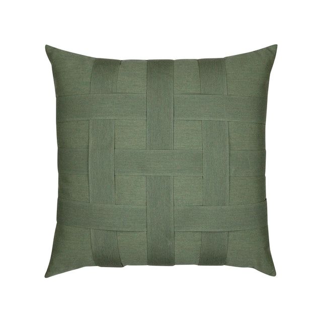 Elaine Smith Basketweave Fern Green 20" x 20" Pillow