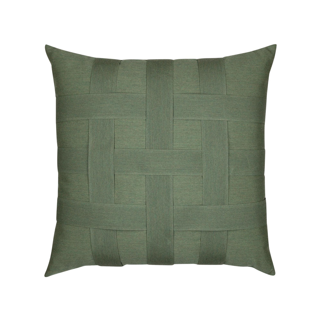 Elaine Smith Basketweave Fern Green 20" x 20" Pillow