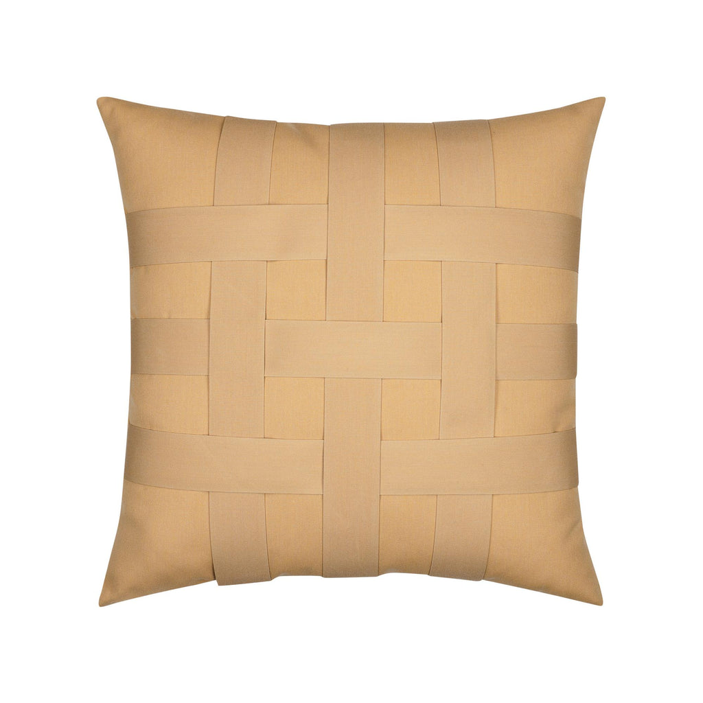 Elaine Smith Basketweave Wheat Wheat 20" x 20" Pillow