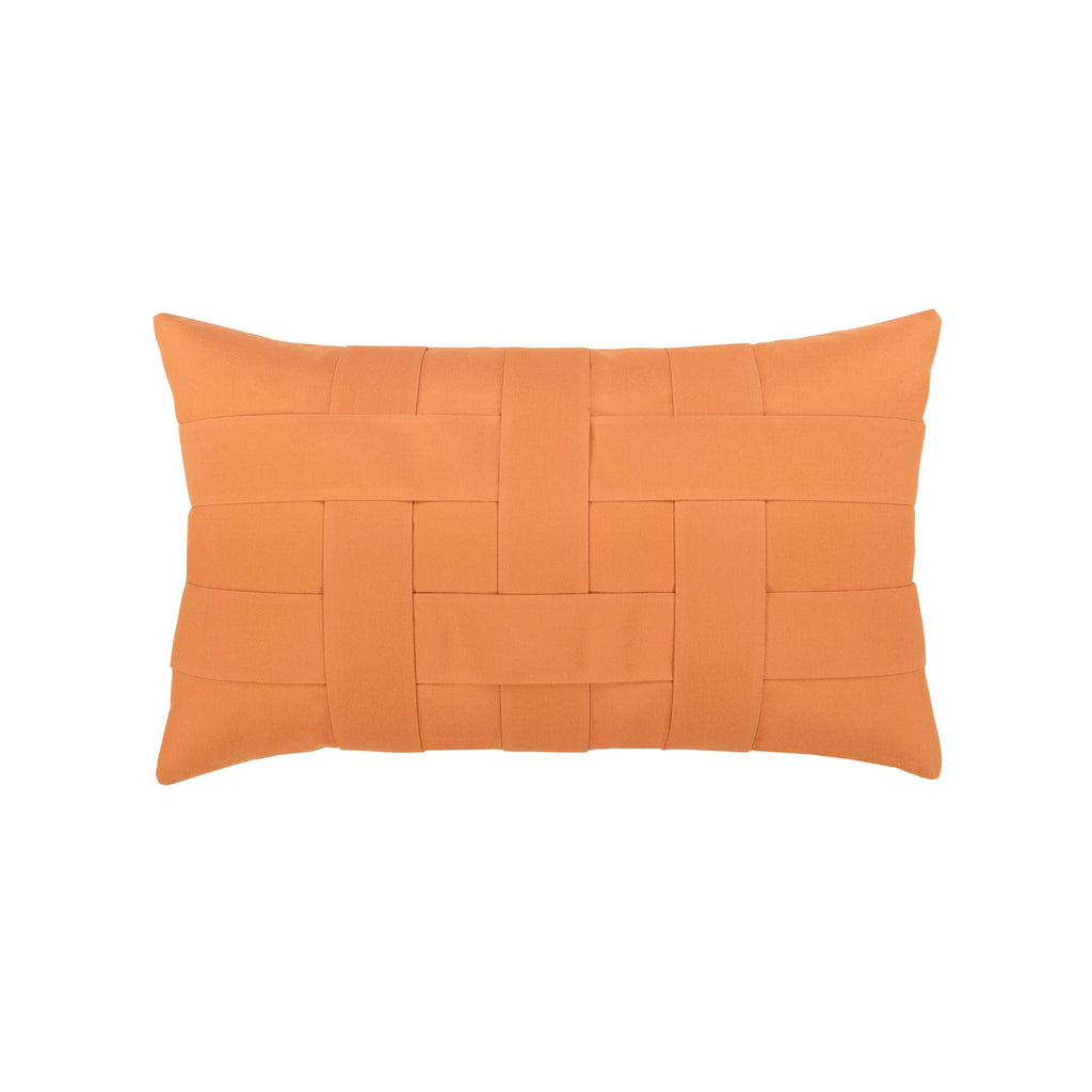Elaine Smith Basketweave Tuscan Orange 12" x 20" Pillow