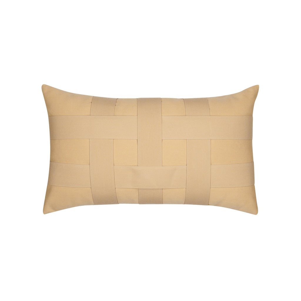 Elaine Smith Basketweave Wheat Wheat 12" x 20" Pillow
