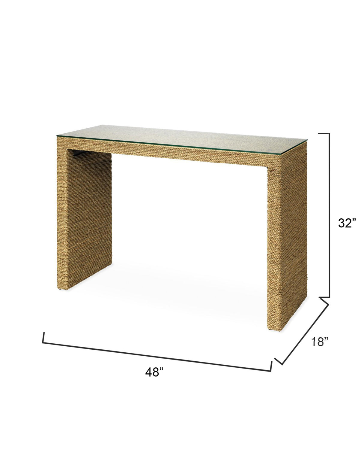 Jamie Young Captain Seagrass Console Table