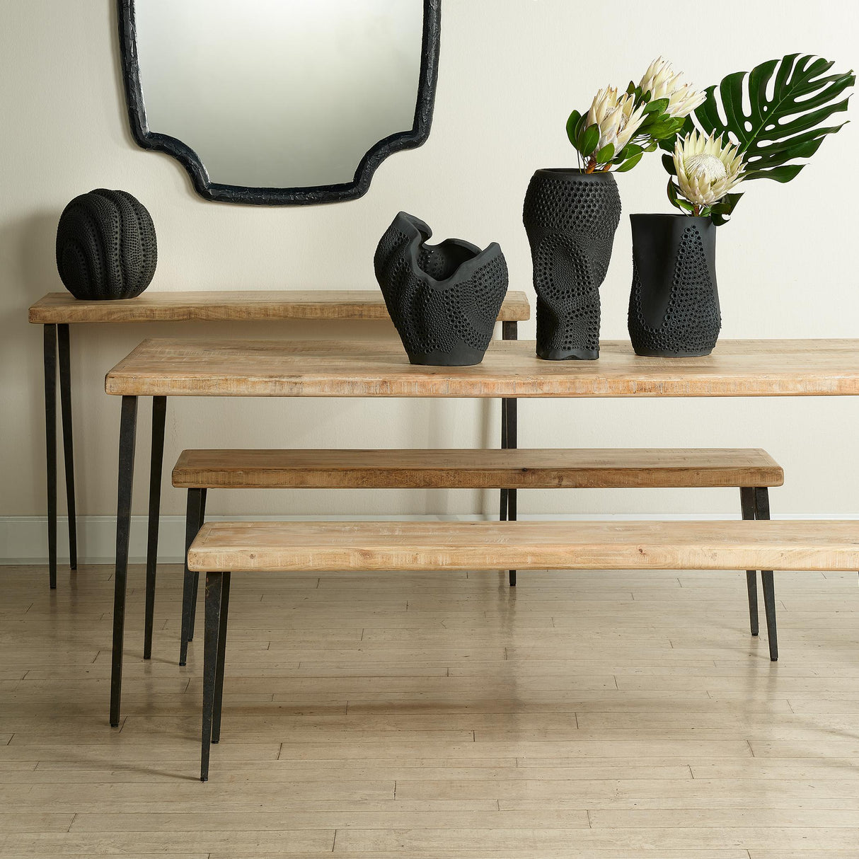 Jamie Young Farmhouse Wood Console Table, Natural