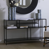 Jamie Young Element Shelved Console Iron Table