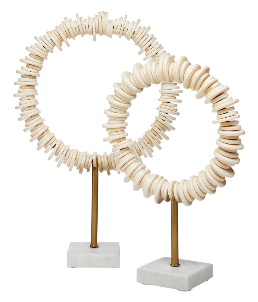Jamie Young Cream Arena Ring Sculptures (Set of 2)
