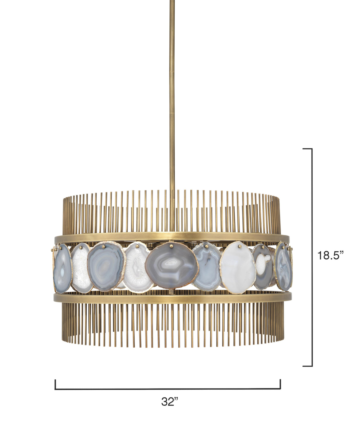 Jamie Young Upsala Agate 8-Light Chandelier