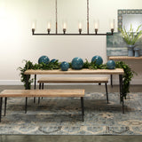 Jamie Young Linear 6-Light Steel Chandelier, Bronze