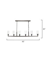 Jamie Young Linear 6-Light Steel Chandelier, Bronze