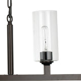 Jamie Young Linear 6-Light Steel Chandelier, Bronze