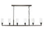 Jamie Young Linear 6-Light Steel Chandelier, Bronze