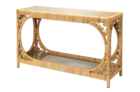 Jamie Young Primrose Rattan Console Table