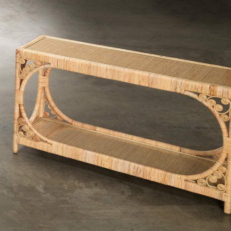 Jamie Young Primrose Rattan Console Table