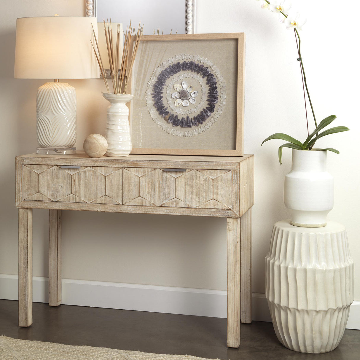 Jamie Young Juniper Two-Drawer Wood Console Table