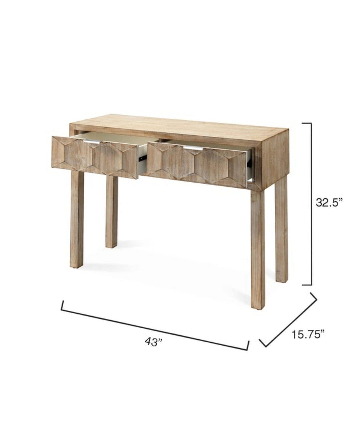 Jamie Young Juniper Two-Drawer Wood Console Table