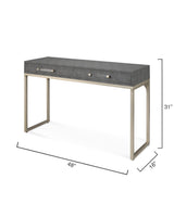 Jamie Young Kain Faux Shagreen Console, Grey