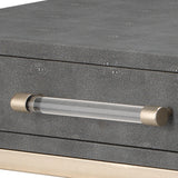 Jamie Young Kain Faux Shagreen Console, Grey