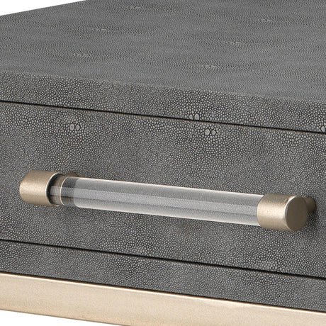 Jamie Young Kain Faux Shagreen Console, Grey