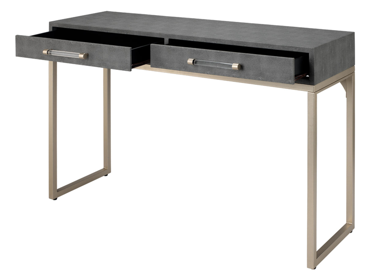 Jamie Young Kain Faux Shagreen Console, Grey