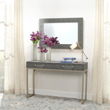 Jamie Young Kain Faux Shagreen Console, Grey