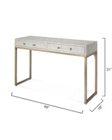 Jamie Young Kain Faux Shagreen Console, Cream