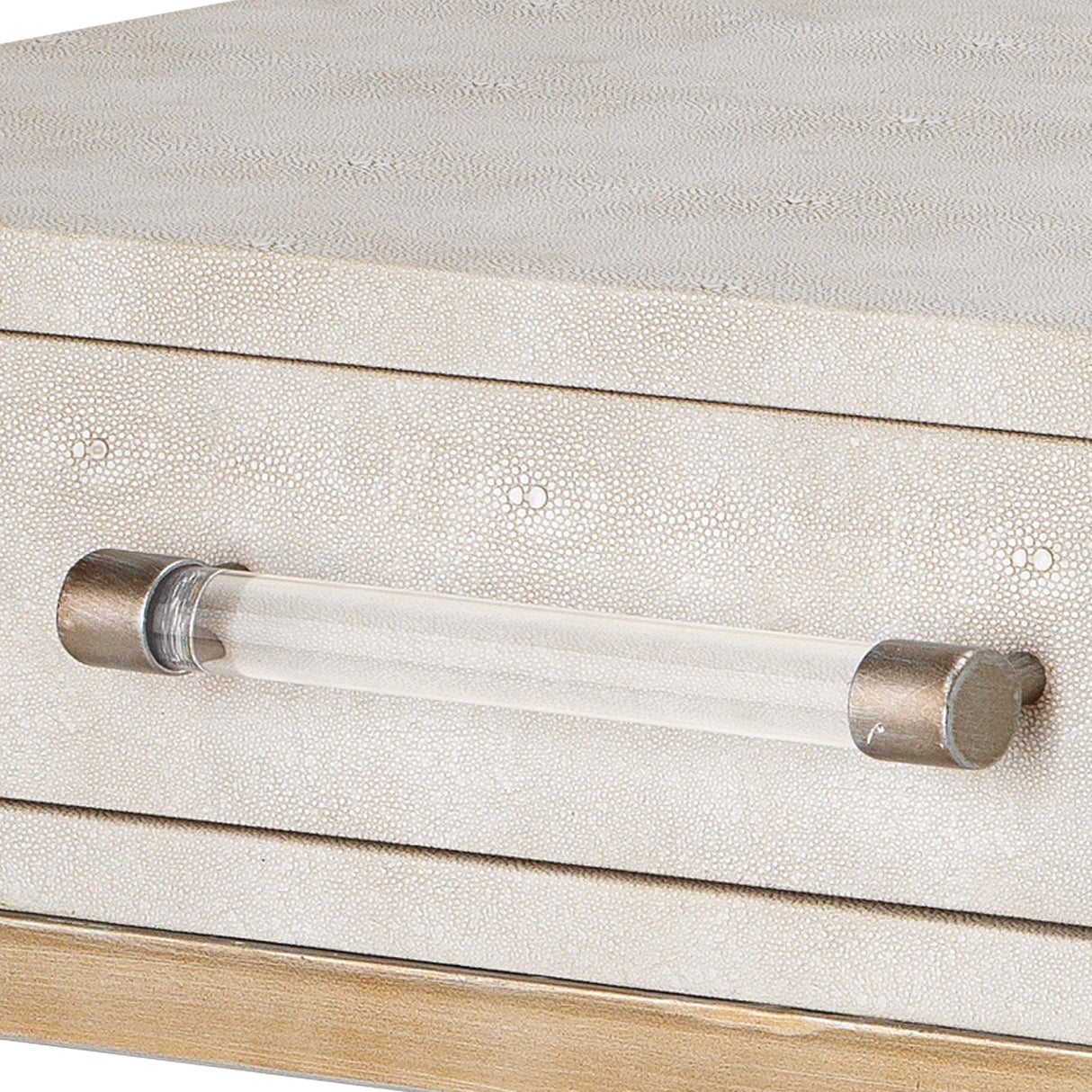 Jamie Young Kain Faux Shagreen Console, Cream
