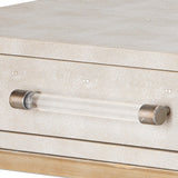 Jamie Young Kain Faux Shagreen Console, Cream