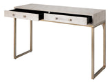 Jamie Young Kain Faux Shagreen Console, Cream