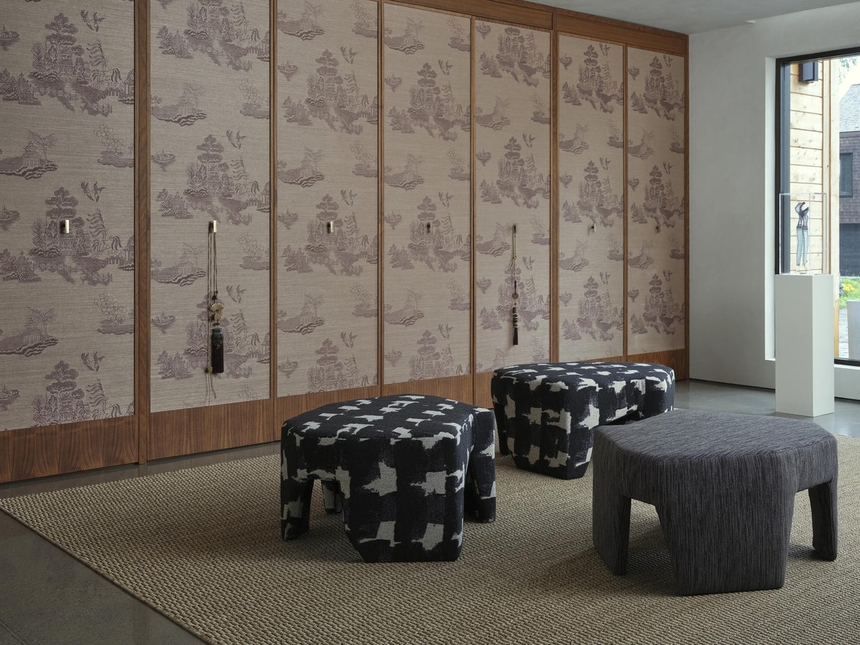 Brunschwig & Fils LA MER WEAVE CHARCOAL Upholstery Fabric