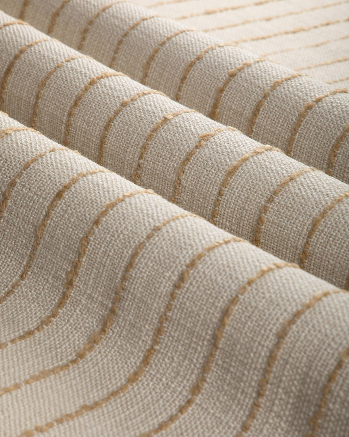 Brunschwig & Fils LES VIGNES STRIPE SAND Upholstery Fabric