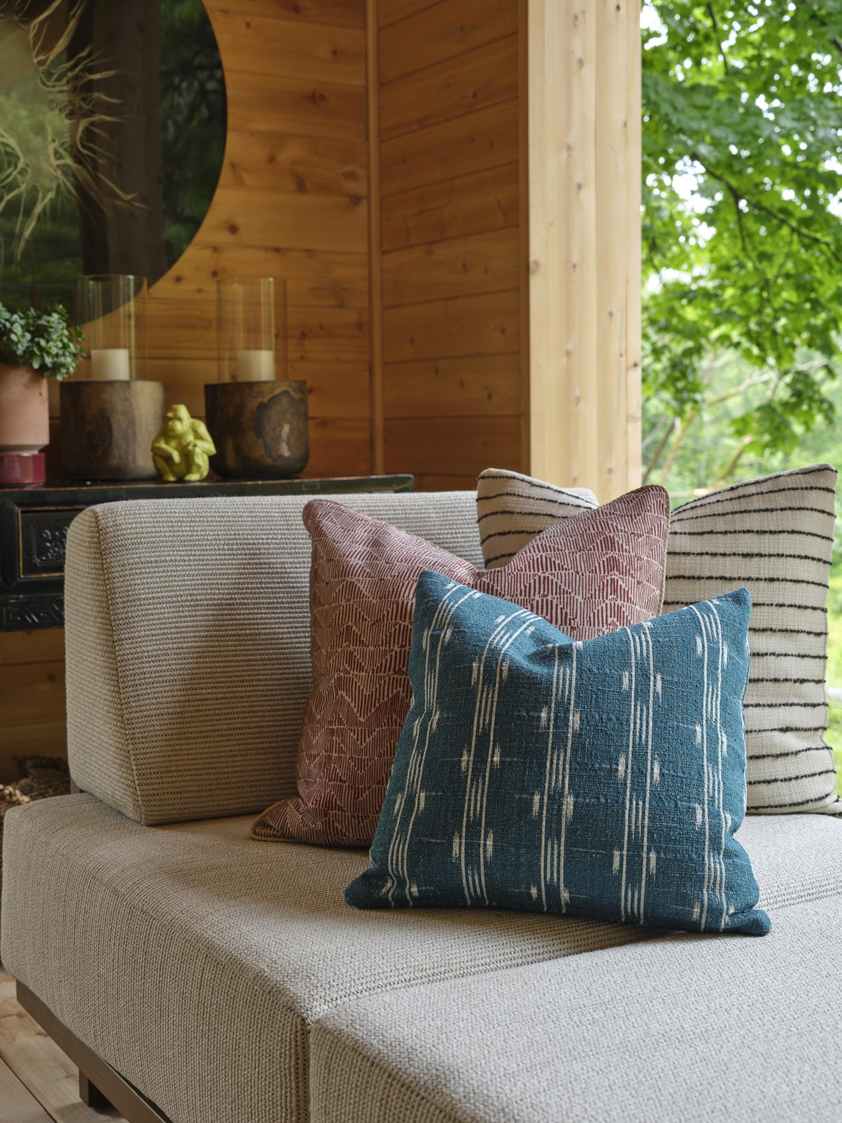 Brunschwig & Fils LES VIGNES STRIPE CHARCOAL Upholstery Fabric