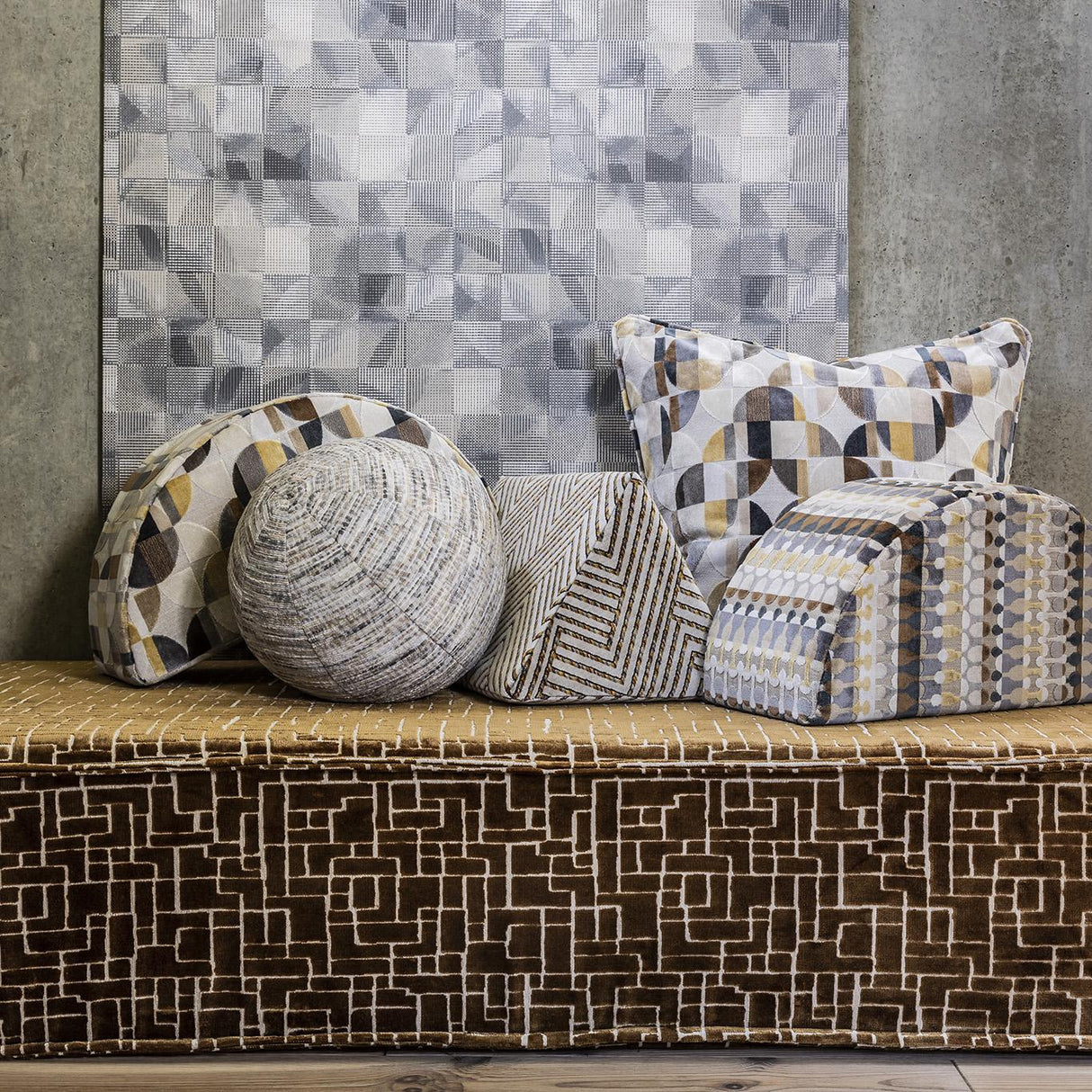 Clarke & Clarke DRITTO SLATE Upholstery Fabric