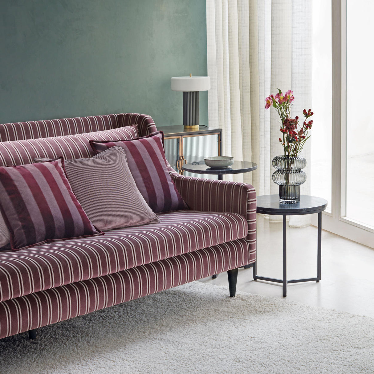 Clarke & Clarke ASHDOWN MULBERRY Upholstery Fabric