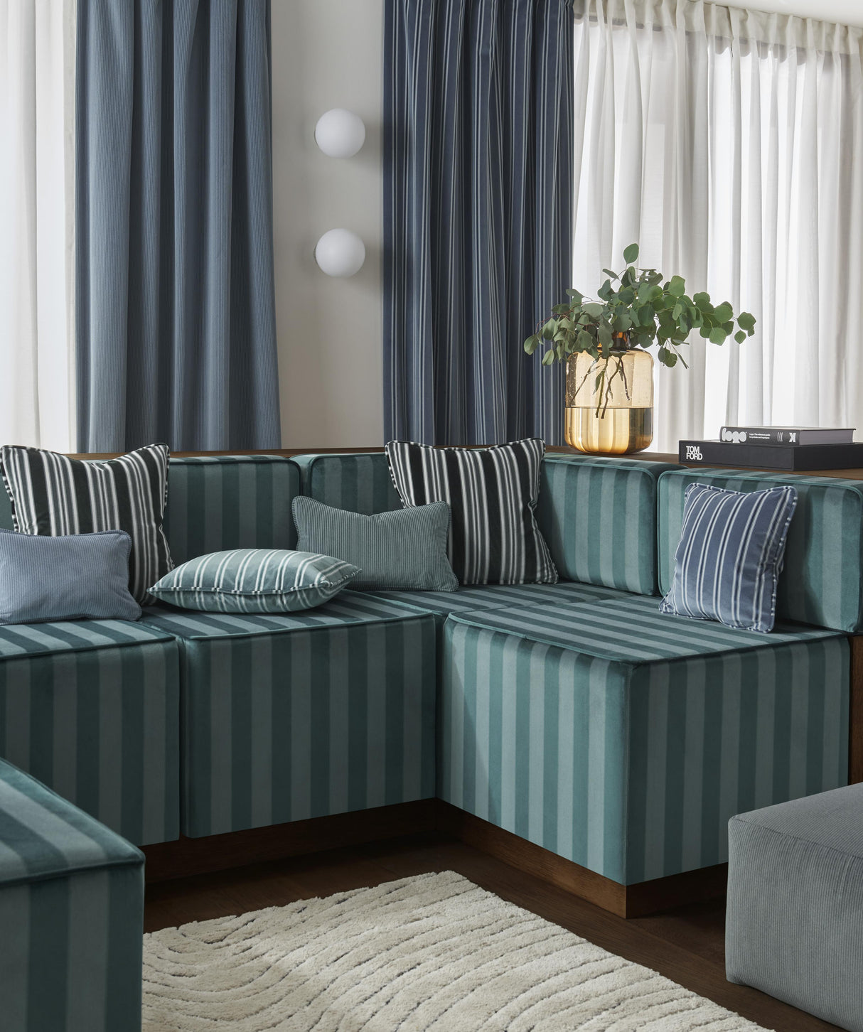 Clarke & Clarke BOWFELL TEAL Upholstery Fabric