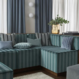 Clarke & Clarke HALDON TEAL Upholstery Fabric