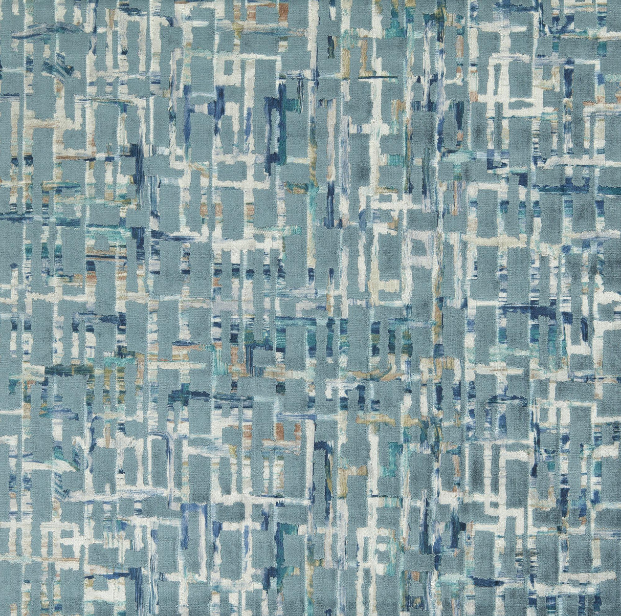 Clarke & Clarke QUADRATA TEAL/MINERAL Upholstery Fabric