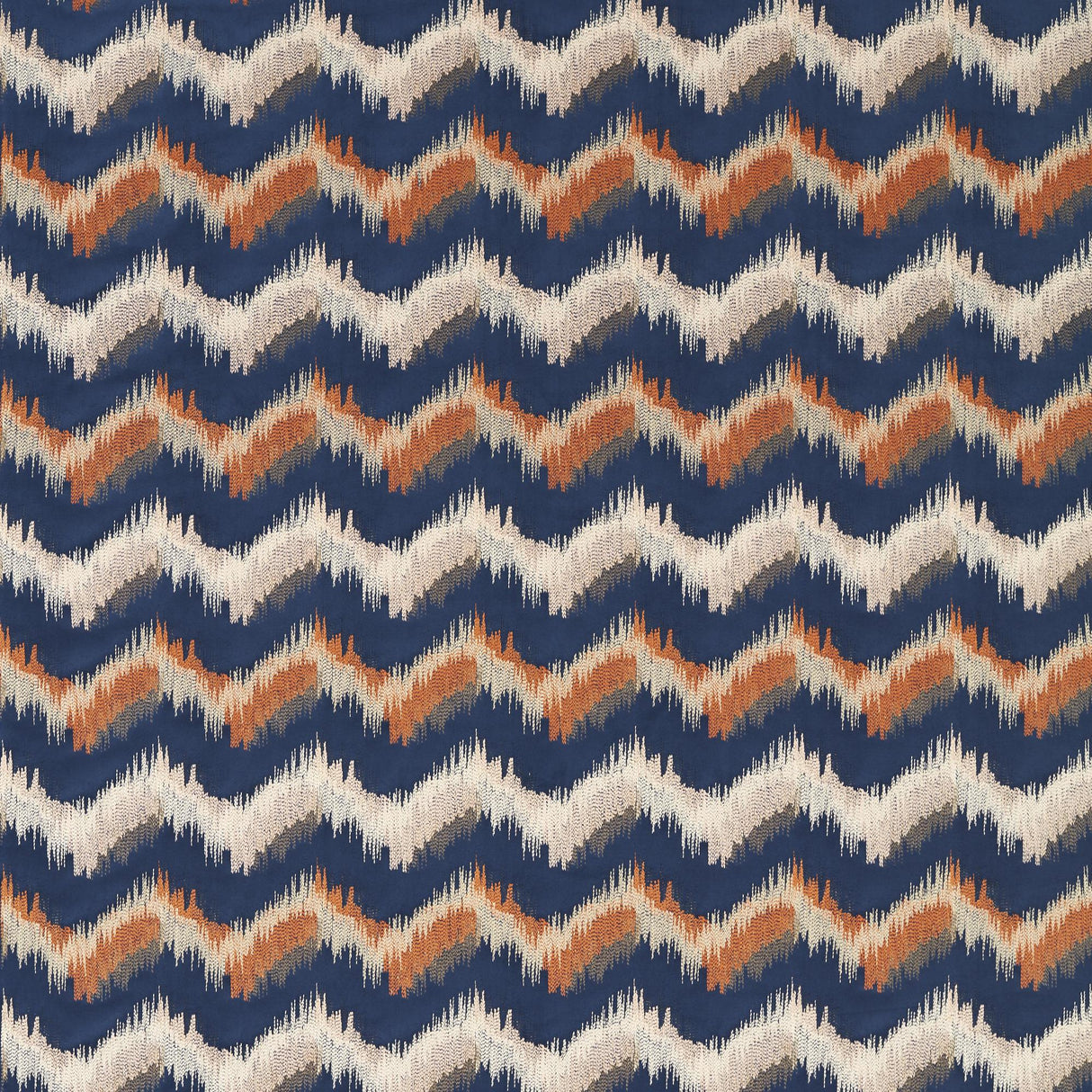 Clarke & Clarke SAGOMA MIDNIGHT/SPICE Upholstery Fabric