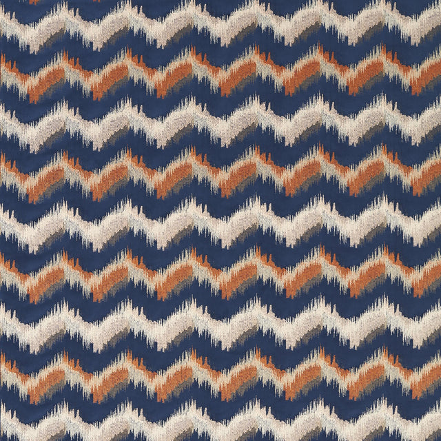 Clarke & Clarke SAGOMA MIDNIGHT/SPICE Upholstery Fabric