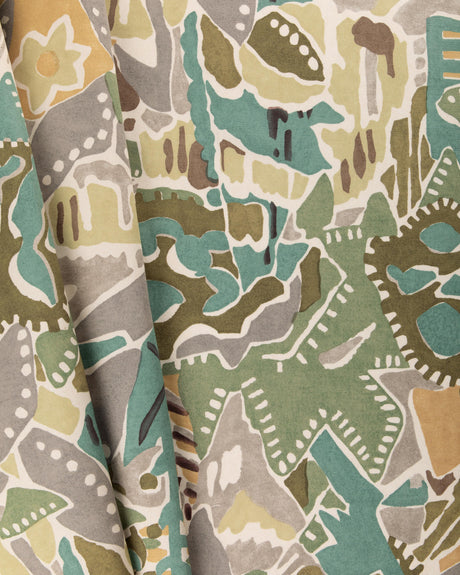 Lee Jofa CHRYSTIE PRINT MOSS/FOG Fabric